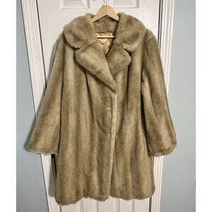 Vintage Tissavel France Faux Mink Fur Coat, Made In USA For Bloomingdale’s, L?